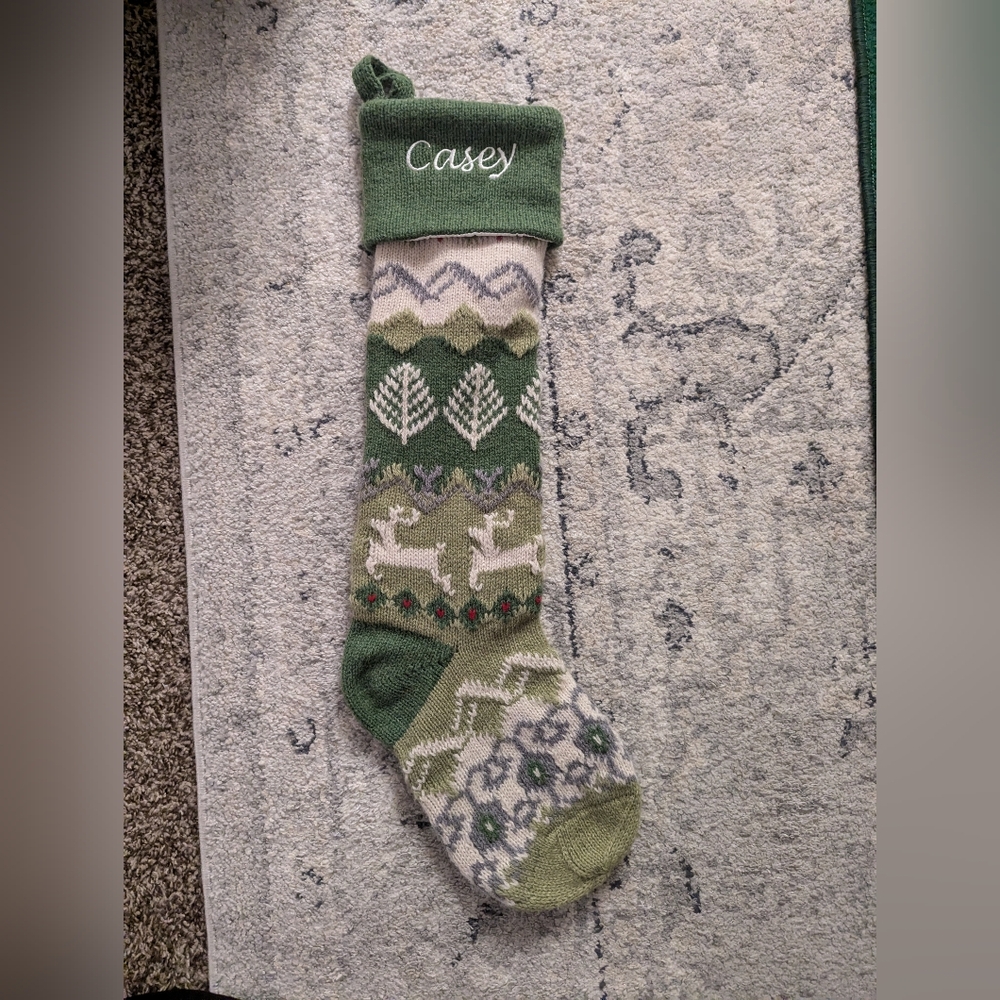 XL Christmas stocking, Casey name.